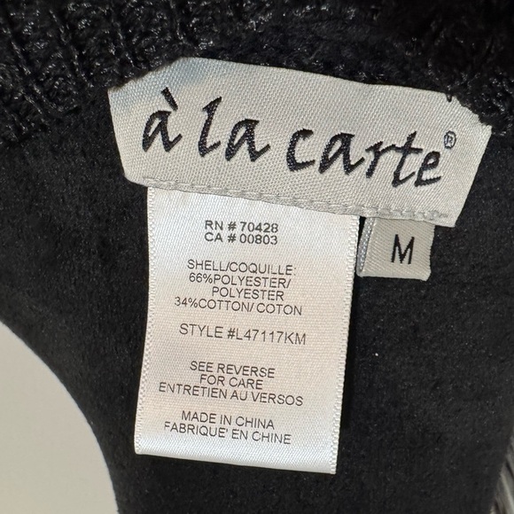 À La Carte's Versatile Black Cowl Neck Sweater size Medium - Picture 10 of 11